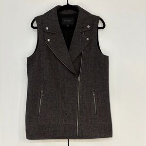 Banana Republic Longline Charcoal Sleeveless Vest